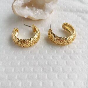 New Gold Kendra Scott Harper Small Hoop Earrings